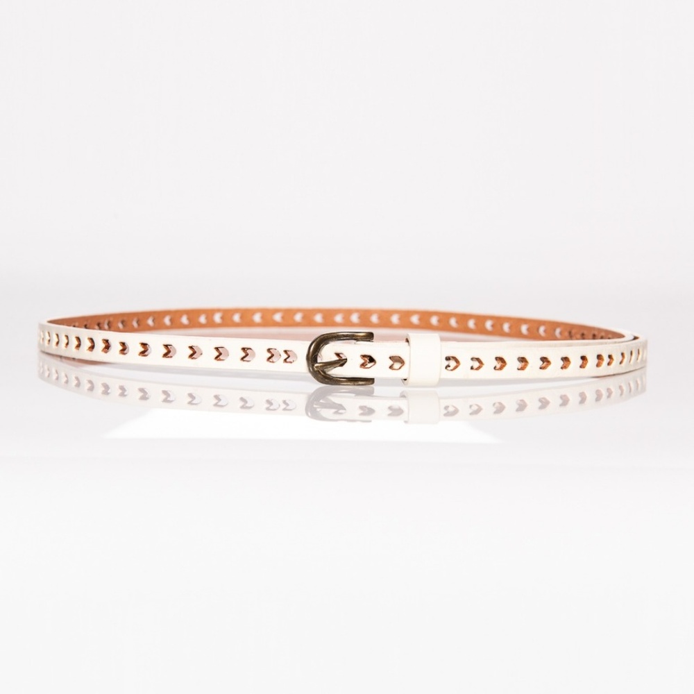 Cut Out Skinny Madewell White Belt